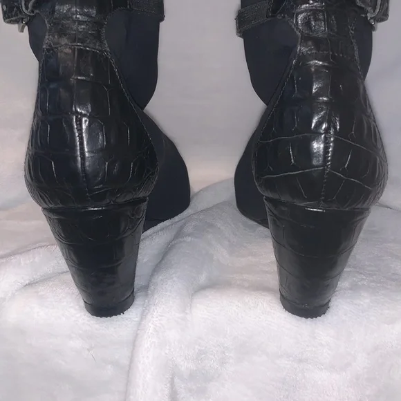 Donald J Piner pull on couture wedge boots - Picture 5 of 14